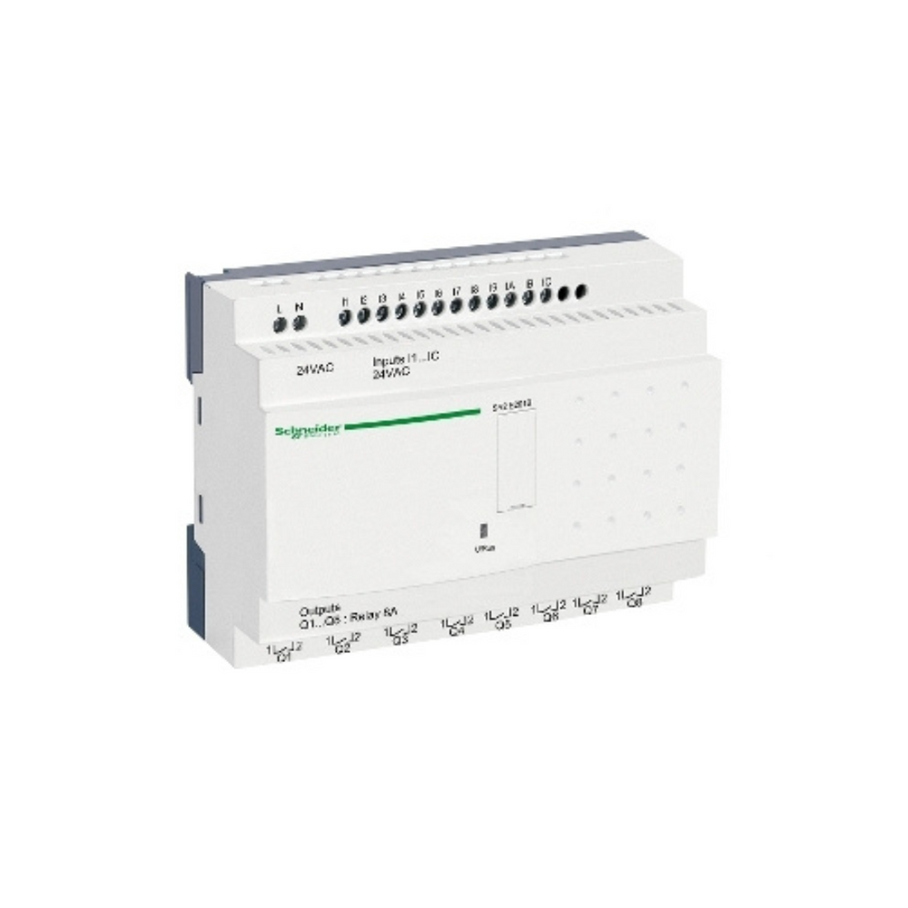 Schneider Electric Zelio Logic Compact Smart Relay 20 I/O 24V AC Clock No Display SR2E201B in Dubai, UAE