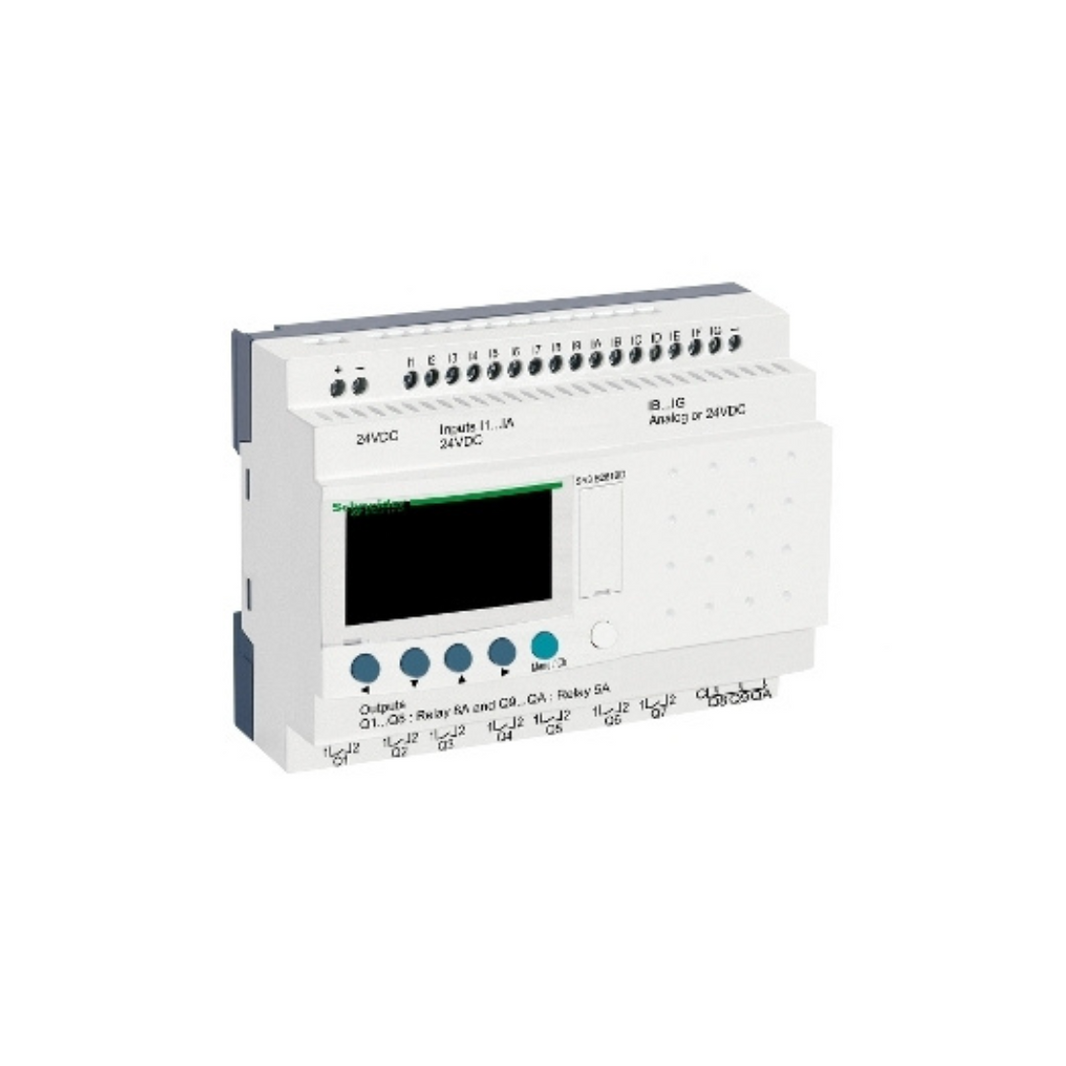 Schneider Electric Zelio Logic Modular Smart Relay 26 I/O 24V DC Clock Display SR3B261BD in Dubai UAE