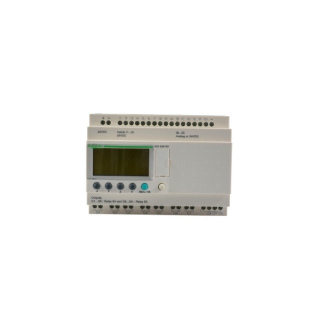 Schneider Electric Zelio Logic Modular Smart Relay 26 I/O 24V DC Clock Display SR3B261BD