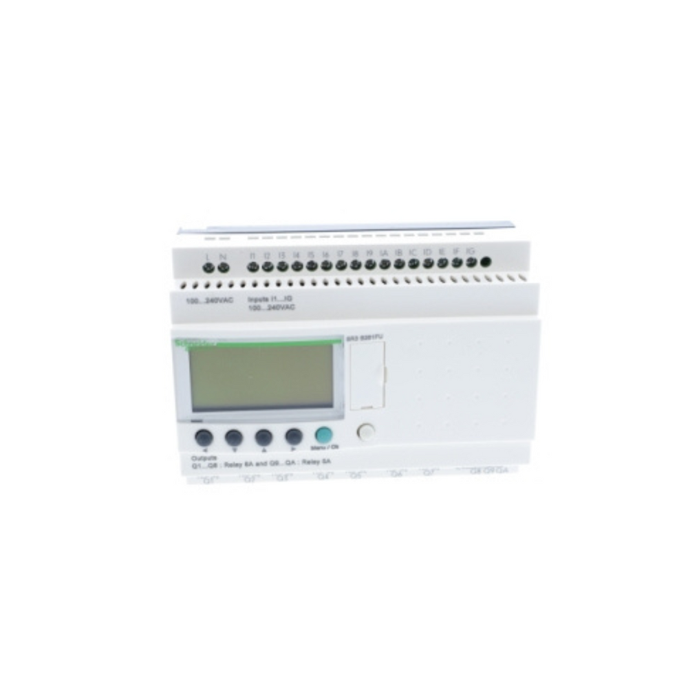 Schneider Electric Zelio Logic Modular Smart Relay 26 I/O 100-240V AC Clock Display SR3B261FU