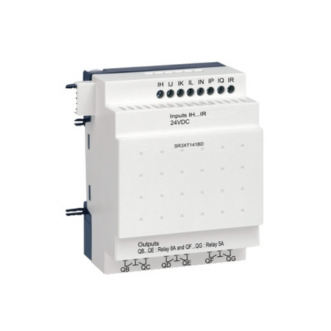Schneider Electric Zelio Logic Discrete I/O Extension Module 14 I/O 24V DC SR3XT141BD
