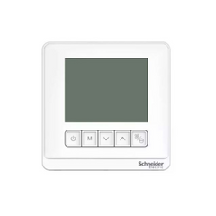 Schneider Electric SpaceLogic Thermostat Fan Coil On/Off Standalone LCD 5 Button 2P 3 Fan 240V - White - Slide 1