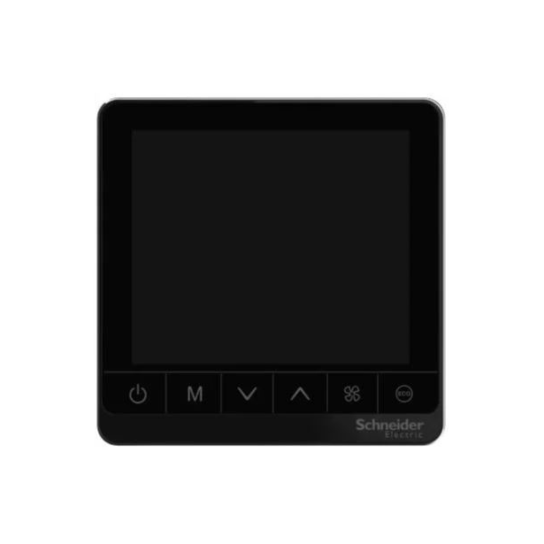 Schneider Electric SpaceLogic Thermostat Fan Coil On/Off Standalone Touchscreen 2P 3 Fan 240V TC907-3A2LB - Black