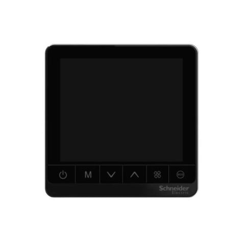 Schneider Electric SpaceLogic Thermostat Fan Coil Proportional Standalone Touchscreen 2P 3 Fan 24V TC907-3A2P-24B - Black