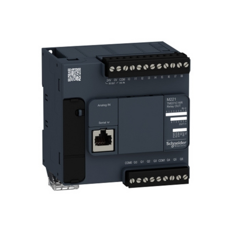 Schneider Electric Modicon M221 Logic Controller 16 I/O 7 Relay Outputs 100-240V AC TM221C16R