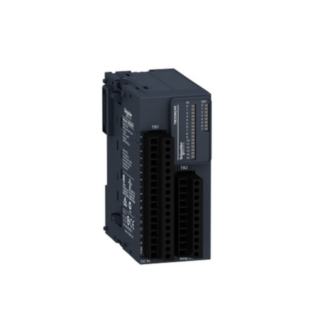 Schneider Electric Modicon TM3 Discrete IO Module 24 IO 16 Inputs 8 Relay Outputs Screw 24V DC TM3DM24R in Dubai, UAE