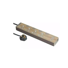Schneider Electric AvatarOn Trailing Socket with Switch and USB 4 Gang 3M TSH34U_3_GH - Metal Gold Hairline - Slide 1