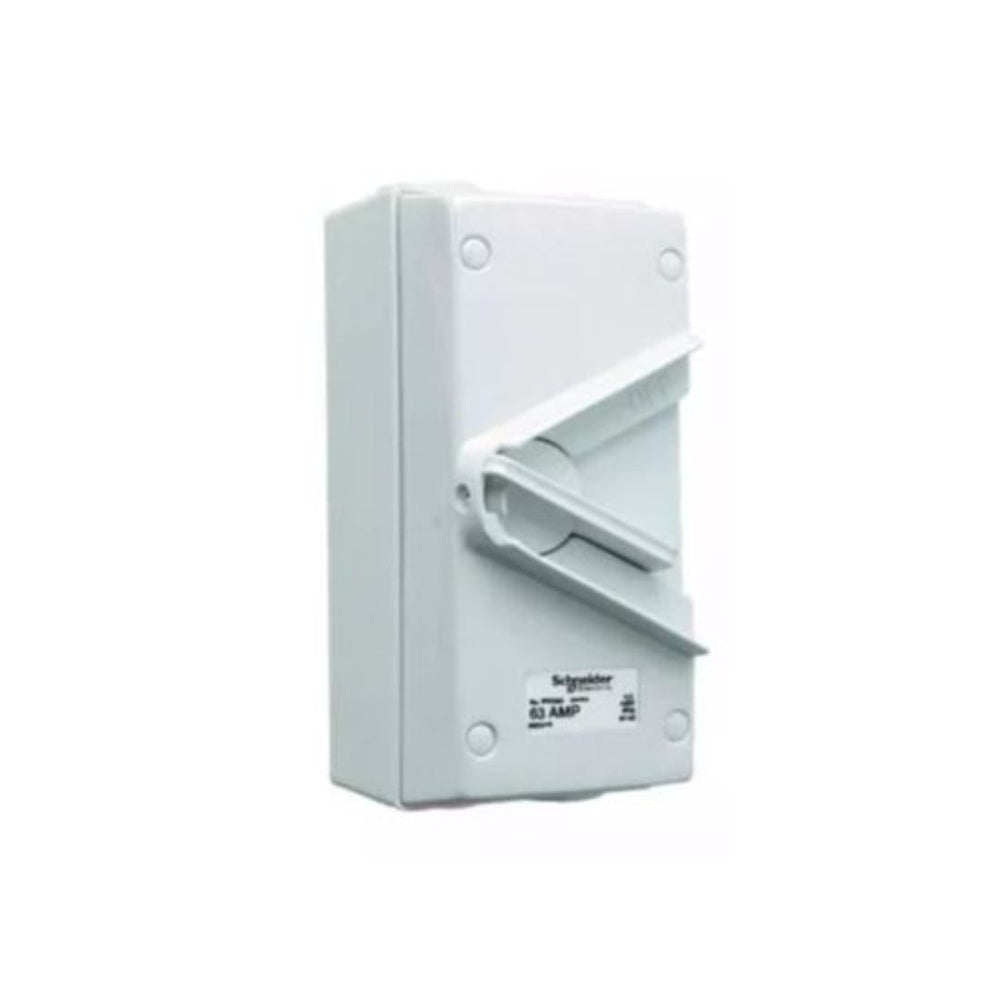 Schneider Electric 63A 440V Surface Mount Double Pole Isolating Switch IP66 WHD63  in Dubai, UAE