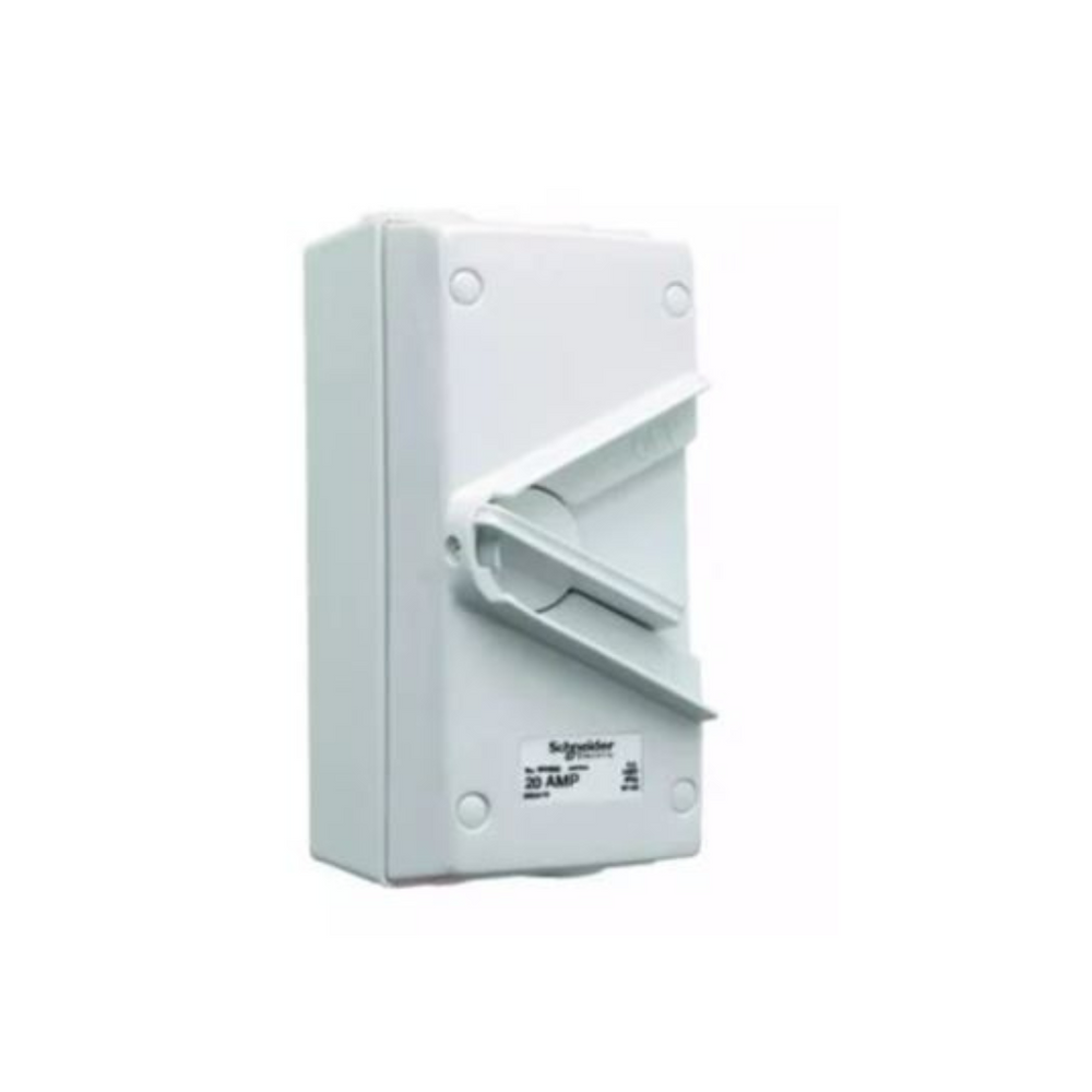 Schneider Electric Surface Mount Single Pole Isolating Switch 20A 250V IP66 WHS20 in Dubai, UAE