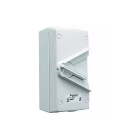 Schneider Electric Surface Mount Single Pole Isolating Switch 20A 250V IP66 WHS20