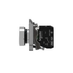 Schneider Electric Harmony XB4 Push Button Metal Flush White Ø22 Spring Return Unmarked 1 NO XB4BA11 - Slide 5