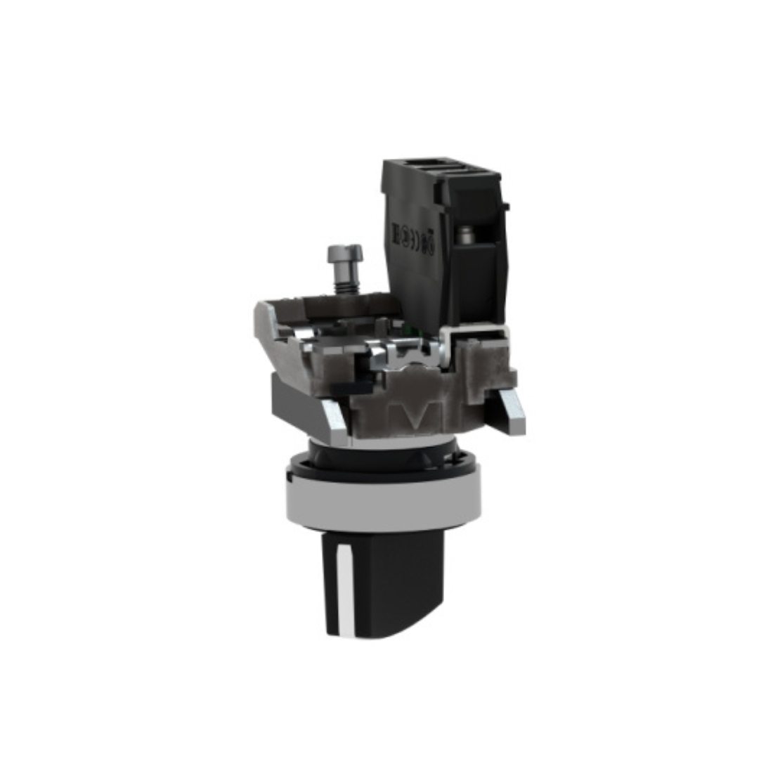 Schneider Electric Harmony XB4 Selector Switch Metal Black Ø22 2 Positions Spring Return from Right to Left 1NO XB4BD41