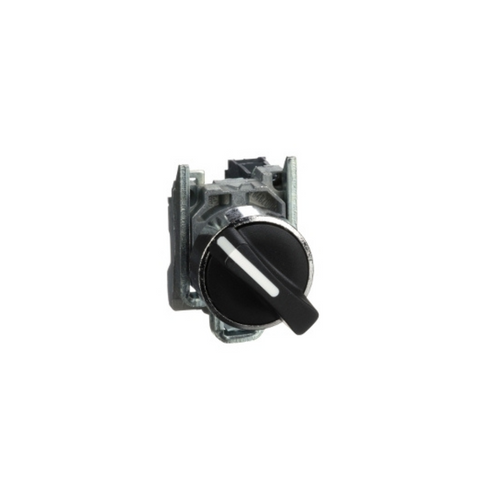 Schneider Electric Harmony XB4 Selector Switch Metal Black Ø22 2 Positions Spring Return from Right to Left 1NO XB4BD41