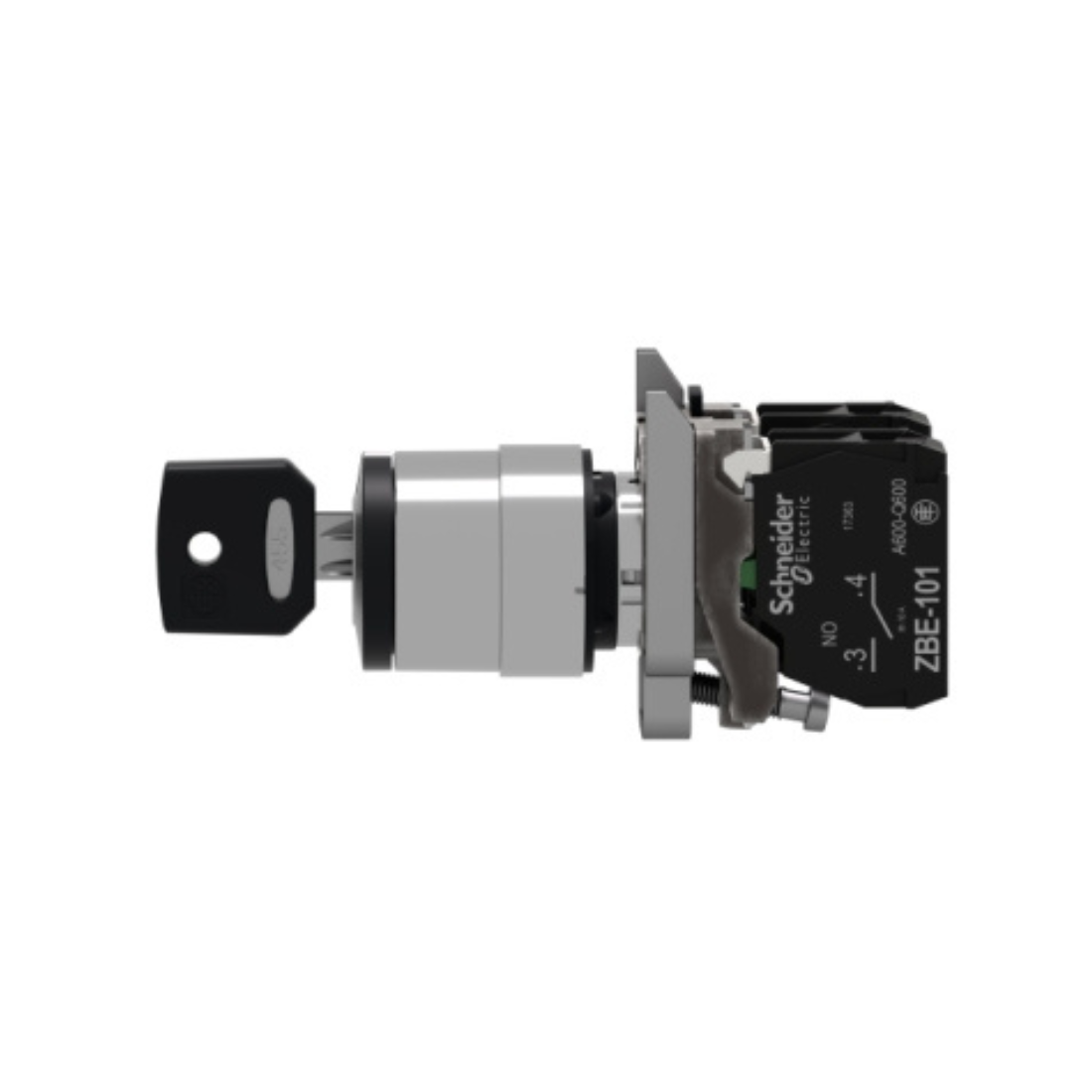 Schneider Electric Harmony XB4 Key Switch Selector Metal Black Ø22 key n°455 3 Positions Stay Put 2 NO XB4BG03