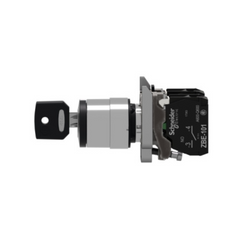 Schneider Electric Harmony XB4 Key Switch Selector Metal Black Ø22 key n°455 3 Positions Stay Put 2 NO XB4BG03 - Slide 3
