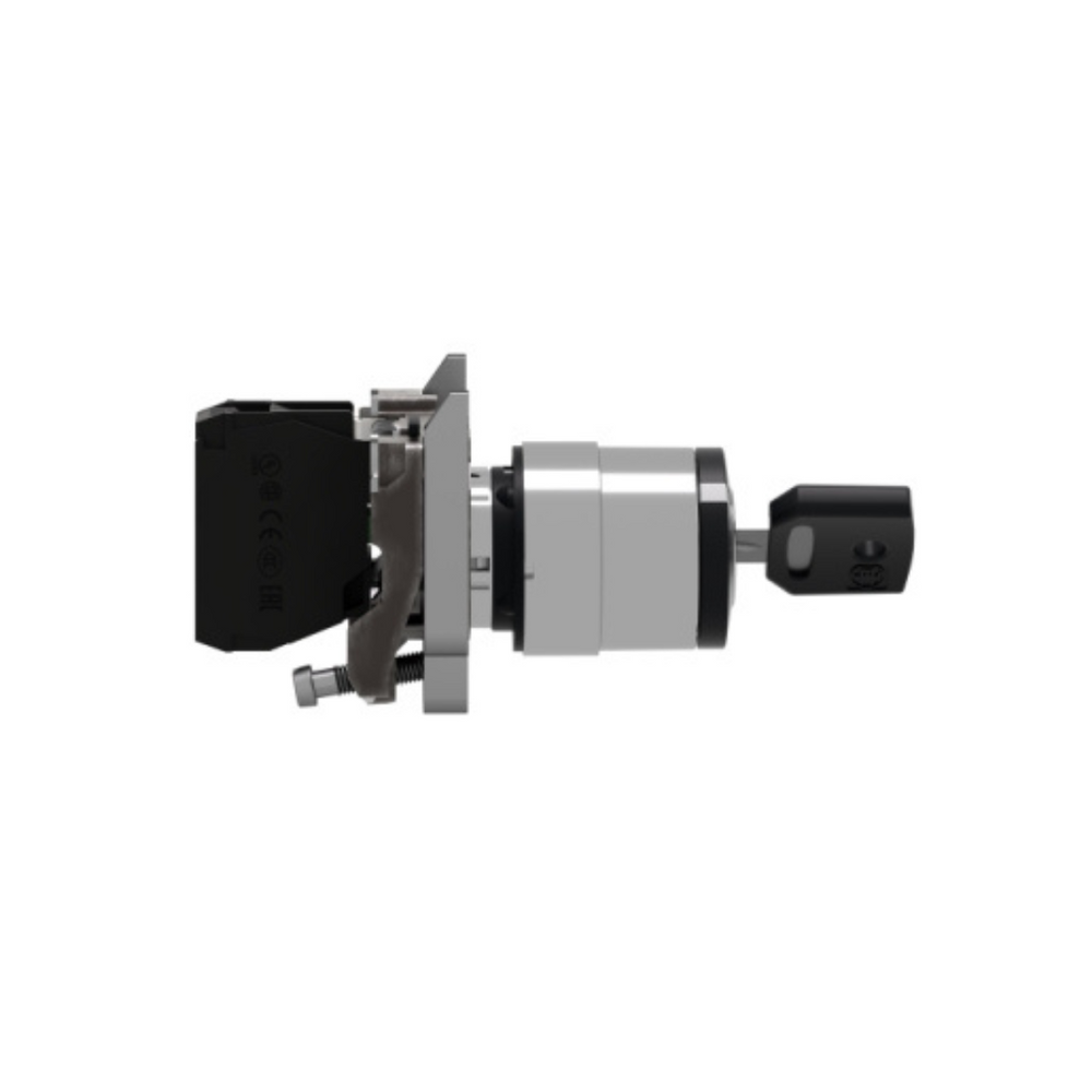 Schneider Electric Harmony XB4 Key Switch Selector Metal Black Ø22 Key n°455 2 Positions Stay Put 1 NO XB4BG41
