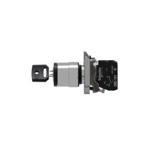 Schneider Electric Harmony XB4 Key Switch Selector Metal Black Ø22 Key n°455 2 Positions Stay Put 1 NO XB4BG41