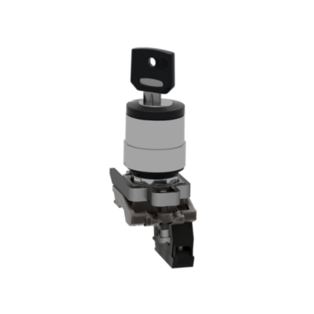 Schneider Electric Harmony XB4 Key Switch Selector Metal Black Ø22 Key n°455 2 Positions Stay Put 1 NO XB4BG41