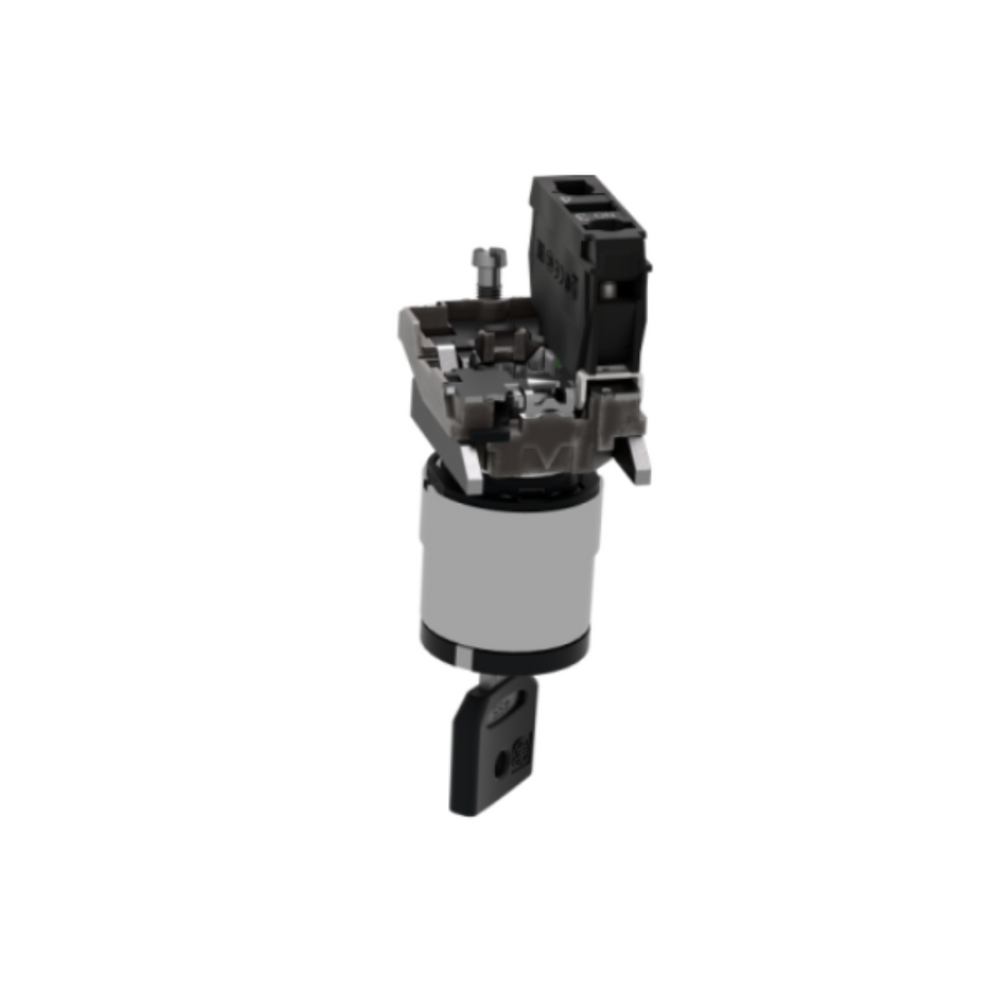 Schneider Electric Harmony XB4 Key Switch Selector Metal Black Ø22 Key n°455 2 Positions Stay Put 1 NO XB4BG41