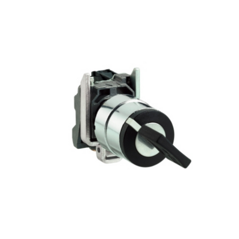 Schneider Electric Key Switch Selector Metal Black Ø22 Key n°455 2 Positions Spring Return Right to Left 1 NO XB4BG61