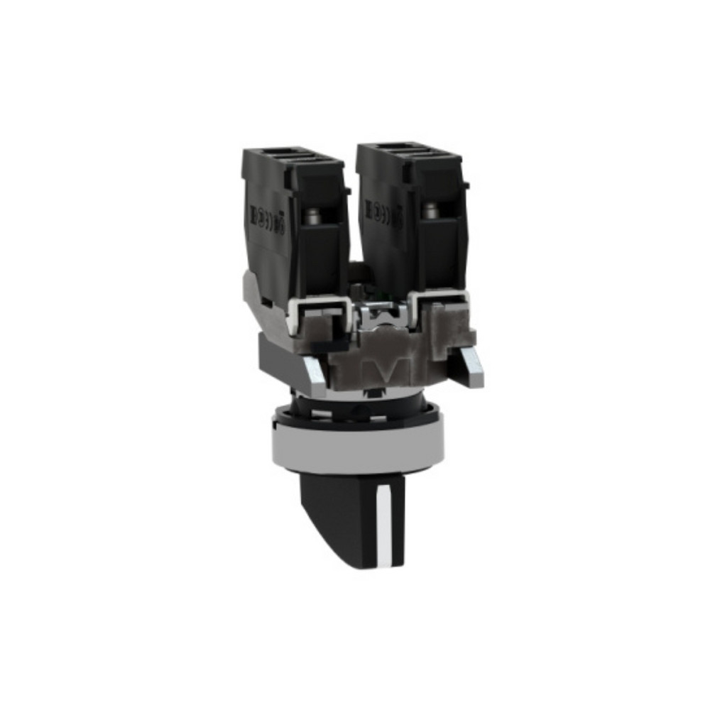 Schneider Electric Harmony XB4 Selector Switch Metal Black Ø22 3-Positions Long Handle Stay Put 2 NO XB4BJ33