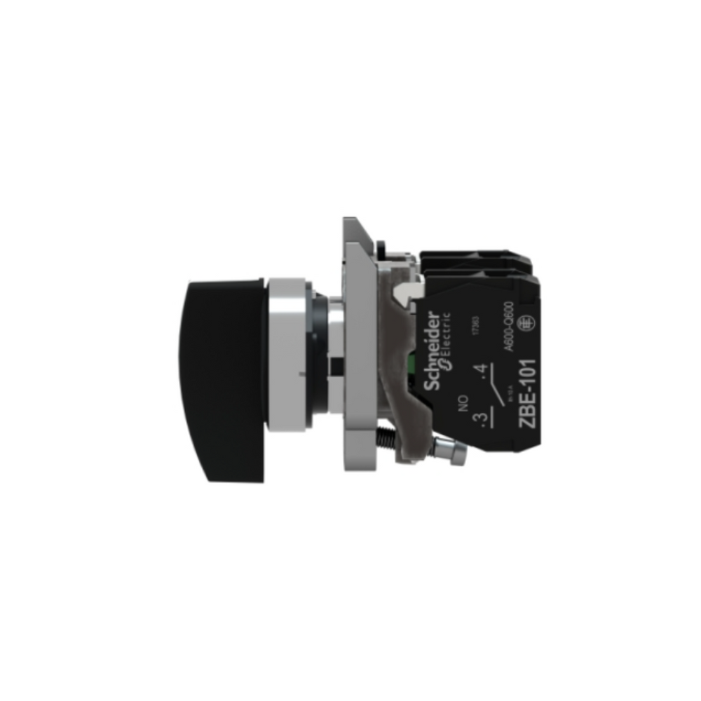 Schneider Electric Harmony XB4 Selector Switch Metal Black Ø22 3-Positions Long Handle Stay Put 2 NO XB4BJ33