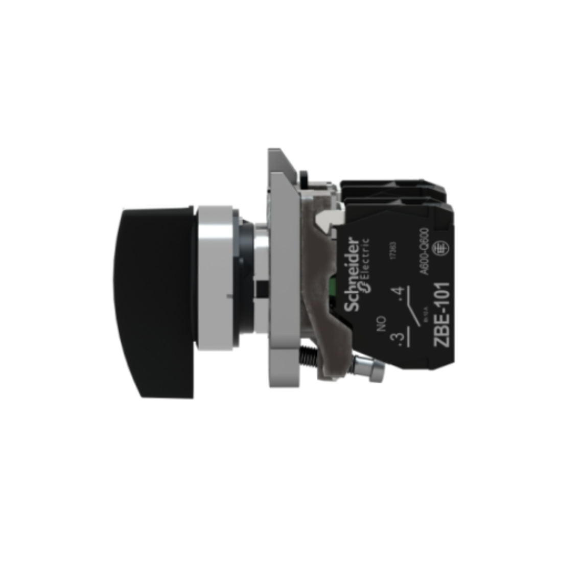 Schneider Electric Harmony XB4 Selector Switch Metal Black Ø22 Long Handle 3 Positions Spring Return to Center 2 NO XB4BJ53