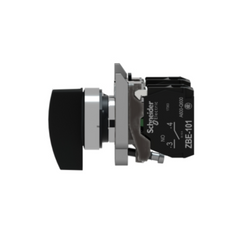 Schneider Electric Harmony XB4 Selector Switch Metal Black Ø22 Long Handle 3 Positions Spring Return to Center 2 NO XB4BJ53 - Slide 4