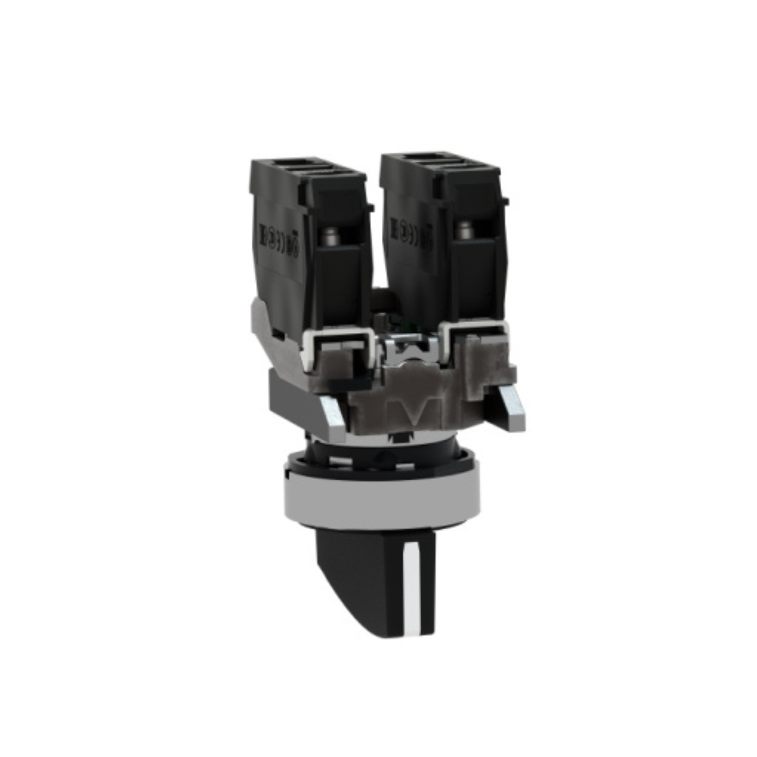 Schneider Electric Harmony XB4 Selector Switch Metal Black Ø22 Long Handle 3 Positions Spring Return to Center 2 NO XB4BJ53