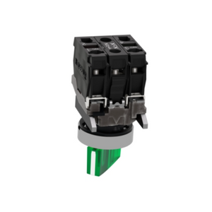 Schneider Electric Harmony XB4 Illuminated Selector Switch Metal Green Ø22 2 Positions Stay Put 230-240V AC 1 NO + 1 NC XB4BK123M5