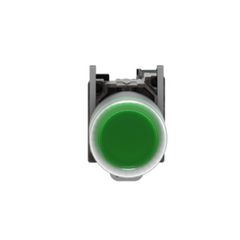 Schneider Electric Harmony XB4 Push Button Metal Projecting Green Ø22 Spring Return Booted Unmarked 1 NO XB4BP31 - Slide 2