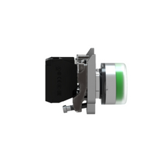 Schneider Electric Harmony XB4 Push Button Metal Projecting Green Ø22 Spring Return Booted Unmarked 1 NO XB4BP31 - Slide 6