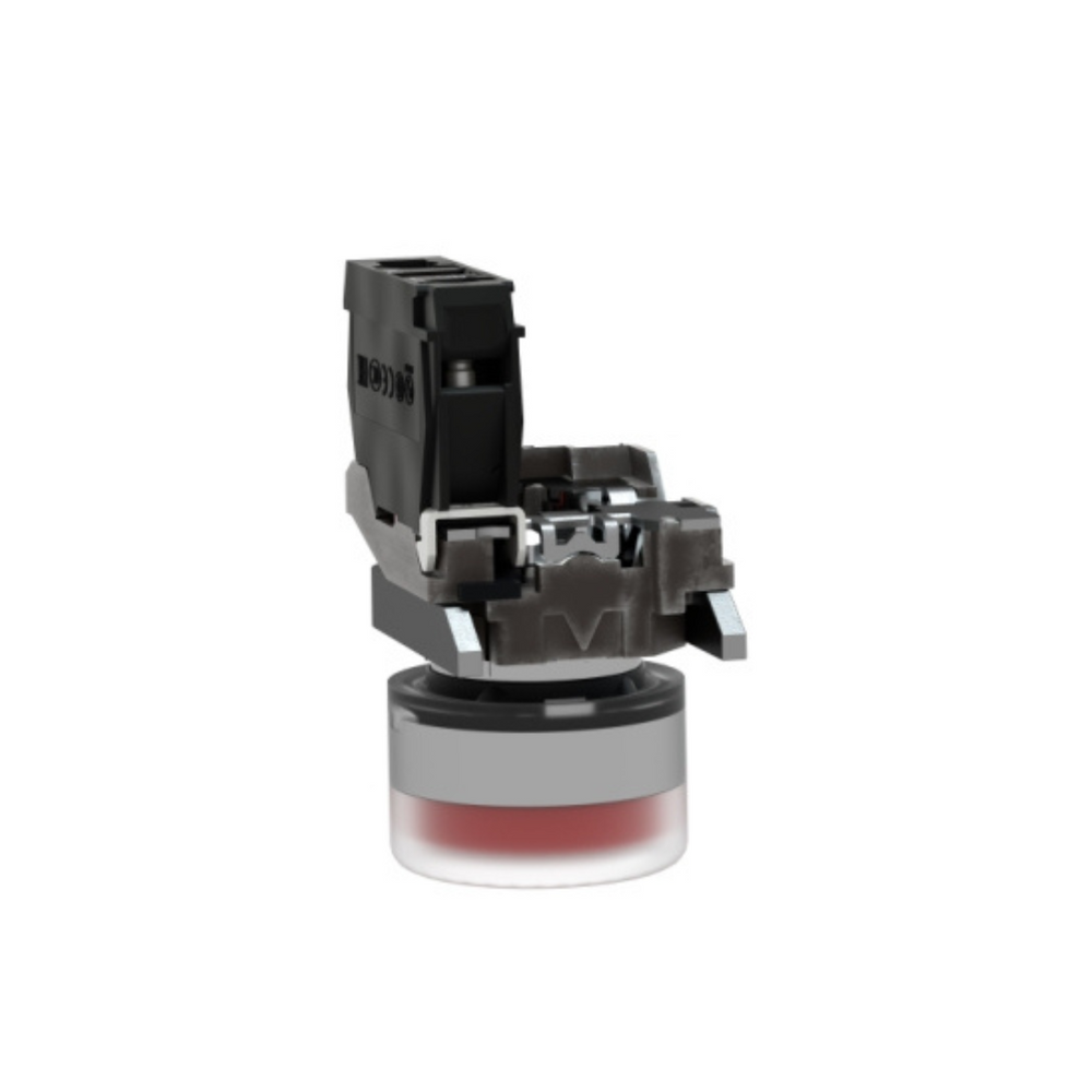 Schneider Electric Harmony XB4 Push Button Metal Projecting Red Ø22 Spring Return Booted Unmarked 1 NC XB4BP42