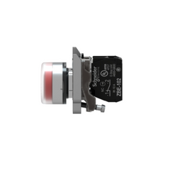 Schneider Electric Harmony XB4 Push Button Metal Projecting Red Ø22 Spring Return Booted Unmarked 1 NC XB4BP42 - Slide 6