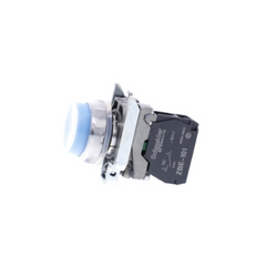 Schneider Electric Harmony XB4 Push Button Metal Projecting Blue Ø22 Spring Return Booted Unmarked 1 NO XB4BP61 - Slide 3
