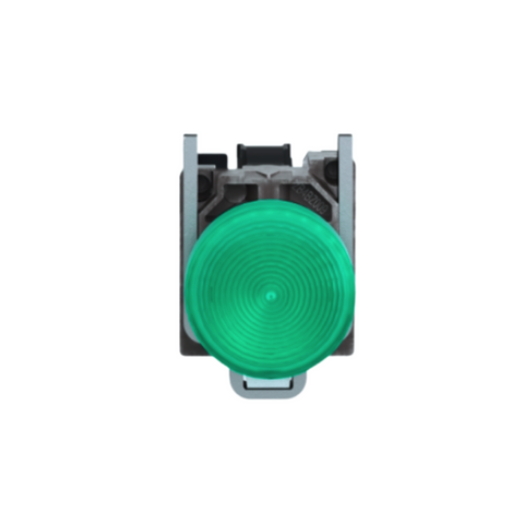 Schneider Electric Green Pilot Light Metal Ø22 Plain Lens With BA9s Bulb <= 250V XB4BV63