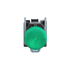 Schneider Electric Green Pilot Light Metal Ø22 Plain Lens With BA9s Bulb <= 250V XB4BV63 - Slide 1
