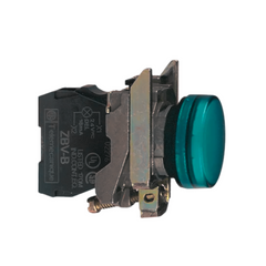 Schneider Electric Green Pilot Light Metal Ø22 Plain Lens With BA9s Bulb <= 250V XB4BV63 - Slide 2