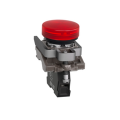 Schneider Electric Harmony XB4 Pilot Light Metal Red Ø22 Plain Lens with BA9s Bulb <= 250V XB4BV64 - Slide 3