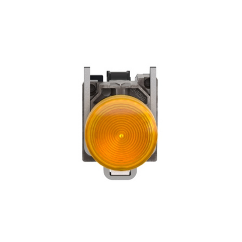 Schneider Electric Harmony XB4 Pilot Light Metal Orange Ø22 Plain Lens with BA9s Bulb <= 250V XB4BV65
