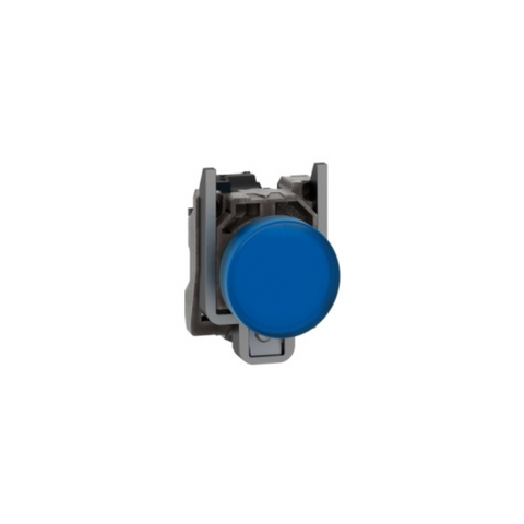 Schneider Electric Harmony XB4 Pilot Light Metal Blue Ø22 Plain Lens with Integral LED 24V AC/DC XB4BVB6