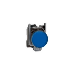 Schneider Electric Harmony XB4 Pilot Light Metal Blue Ø22 Plain Lens with Integral LED 24V AC/DC XB4BVB6 - Slide 1