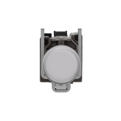 Schneider Electric Harmony XB4 Pilot Light Metal White Ø22 Plain Lens with integral LED 110-120V AC XB4BVG1 - Slide 2