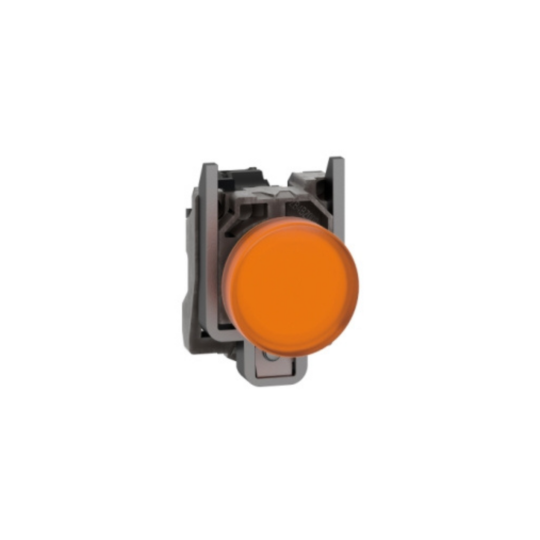 Schneider Electric Harmony XB4 Pilot Light Metal Orange Ø22 Plain Lens with Integral LED 110-120V AC XB4BVG5