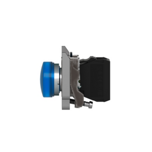 Schneider Electric Harmony XB4 Pilot Light Metal Blue Ø22 Plain Lens with integral LED 110-120V AC XB4BVG6