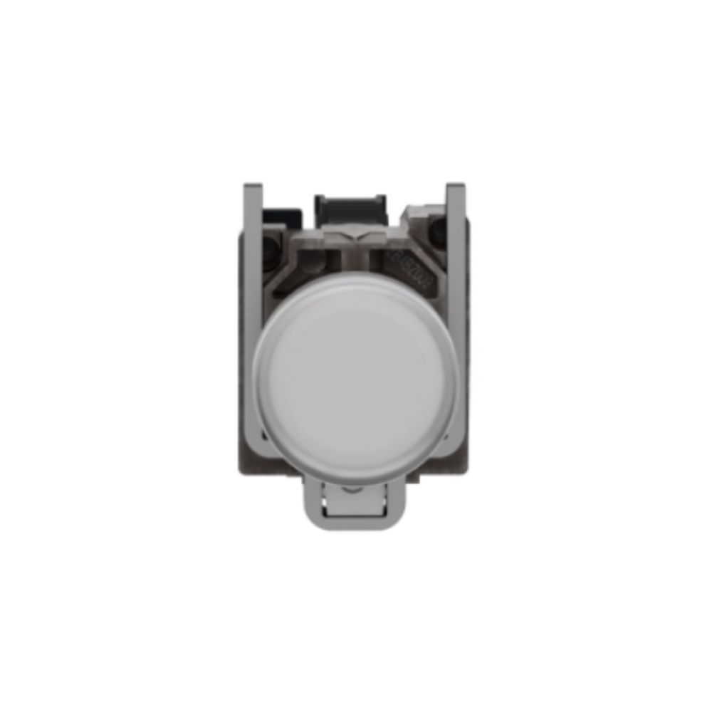 Schneider Electric Harmony XB4 Pilot Light Metal White Ø22 Plain Lens with Integral LED 230-240V AC XB4BVM1