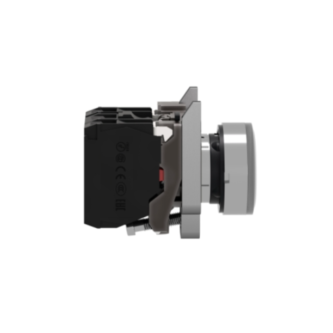 Schneider Electric Harmony XB4 Illuminated Push Button Metal Flush White Ø22 Spring Return 24V AC/DC 1 NO + 1 NC XB4BW31B5