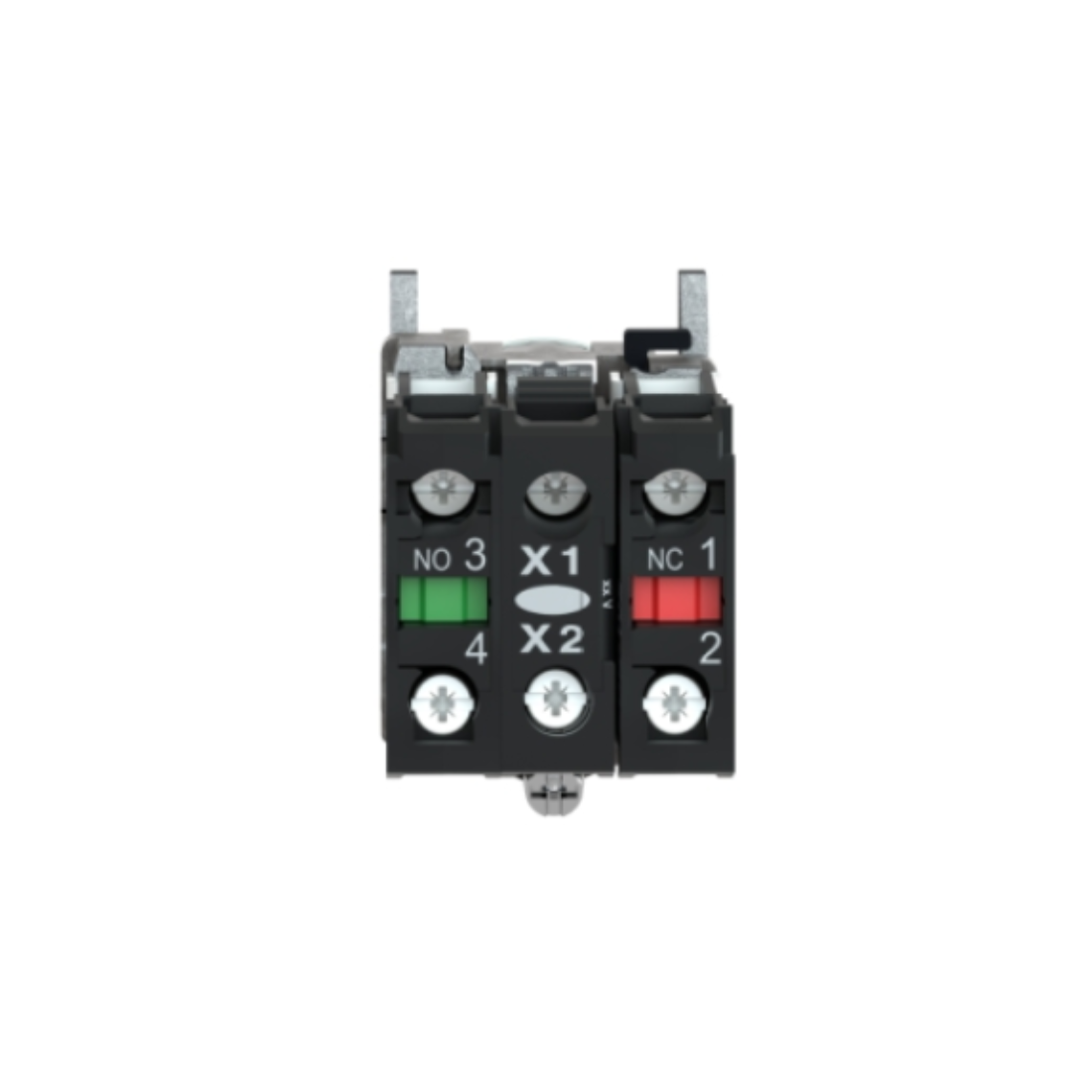 Schneider Electric Harmony XB4 Illuminated Push Button Metal Flush Green Ø22 Spring Return <= 250V 1 NO + 1 NC XB4BW3365
