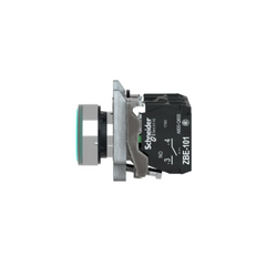Schneider Electric Harmony XB4 Illuminated Push Button Metal Flush Green Ø22 Spring Return <= 250V 1 NO + 1 NC XB4BW3365 - Slide 3
