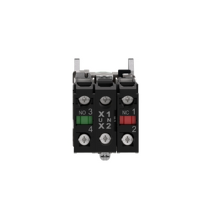 Schneider Electric Harmony XB4 Illuminated Push Button Metal Flush Green Ø22 Spring Return 1 NO + 1 NC 24V AC/DC XB4BW33B5